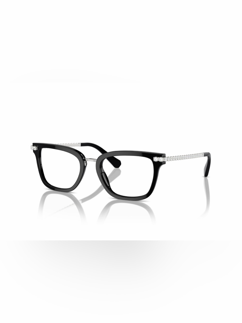 Swarovski Black Crystal-Trim Women's Glasses